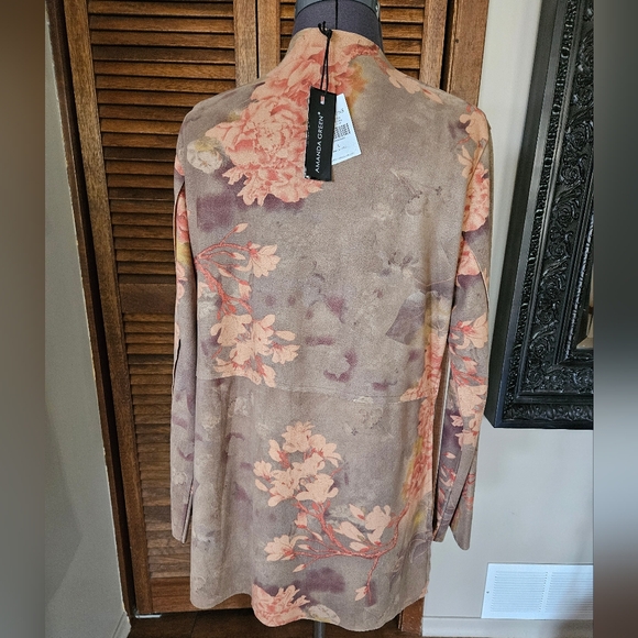 NWT muted floral, faux suede jacket. - Picture 6 of 11